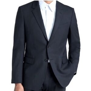 Men's Theory Clinton Tech Linen Sport Coat Blazer Jacket Navy 42 Regular